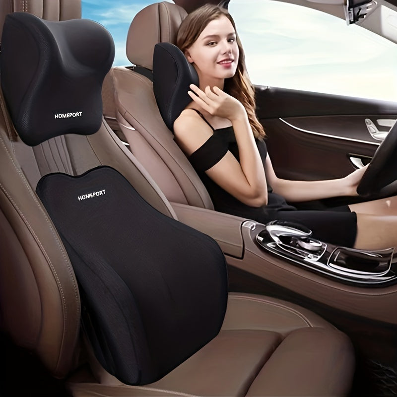 Car Headrest Lumbar Pillow High Rebound  Memory Foam Car Neck Pillow Waist Support High End Car Seat Pillow