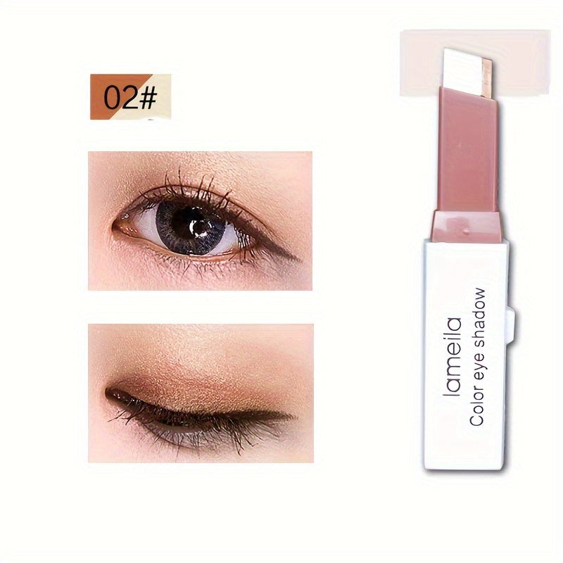 Lazy Eyeshadow Two Tone Gradient Eyeshadow Stick Waterproof Long Lasting Eye Makeup For Daily