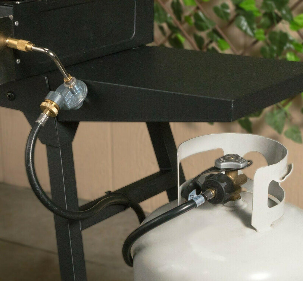 22" Griddle with Hood, Foldable Legs, Adapter Hose Tabletop Versatile