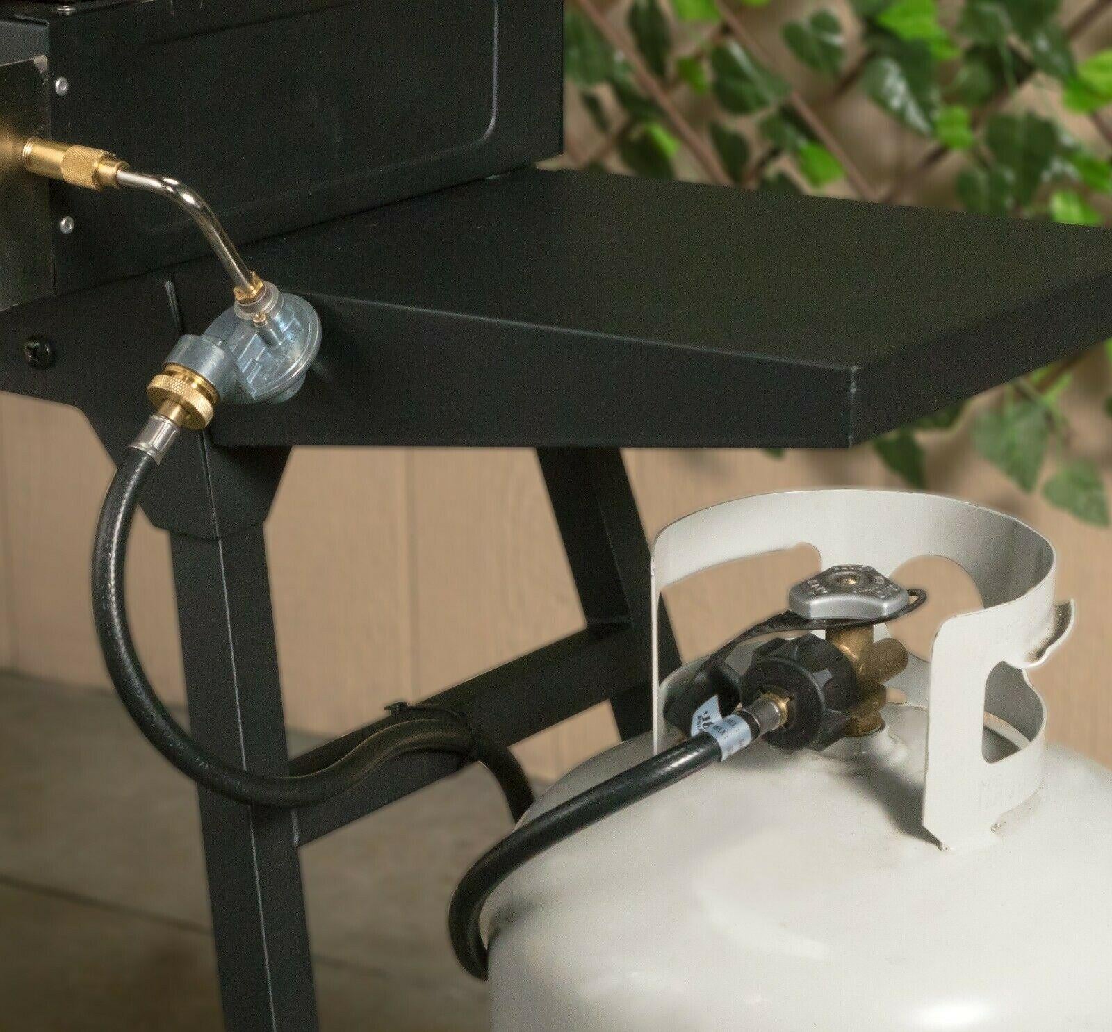 22" Griddle with Hood, Foldable Legs, Adapter Hose Tabletop Versatile