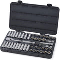 GEARWRENCH 49 Pc. 1/2" Drive 6 Pt. Socket Set, Standard/Deep, SAE/Metric - 80700D