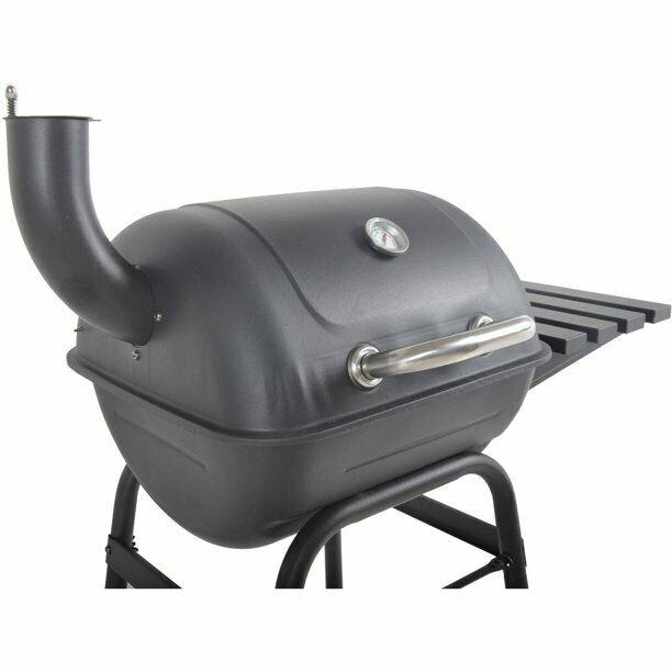 26" Mini Barrel Charcoal Grill W Side Shelf Black CBC1760W