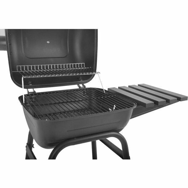 26" Mini Barrel Charcoal Grill W Side Shelf Black CBC1760W