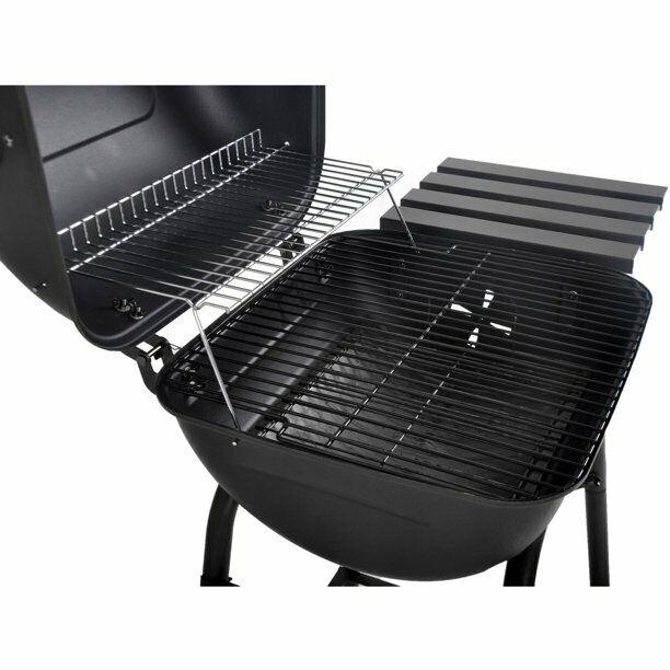 26" Mini Barrel Charcoal Grill W Side Shelf Black CBC1760W