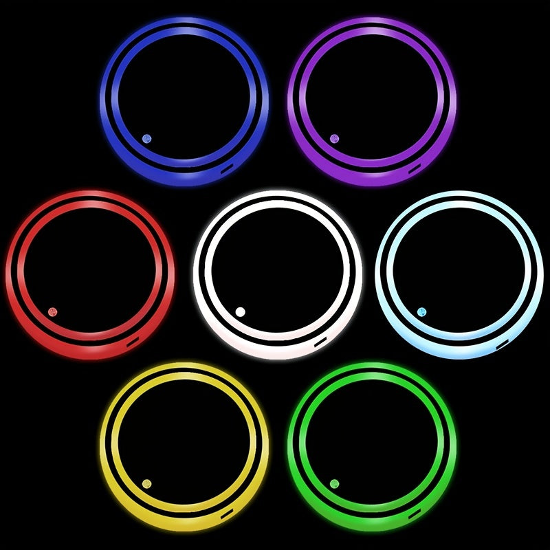 Light Up Your Car With Colorful Smart Luminous Water Coaster Atmosphere Lights!