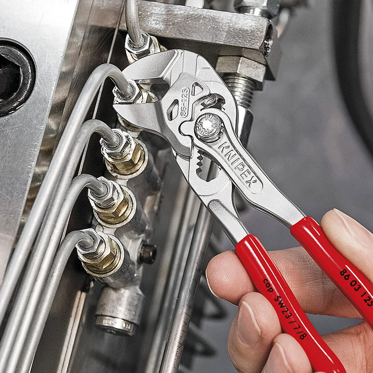 KNIPEX Tools - 5 Piece Pliers Wrench Set In Tool Roll (001955S4)