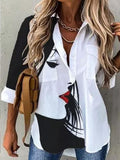 Fashion Printed Loose Pocket Shirt
