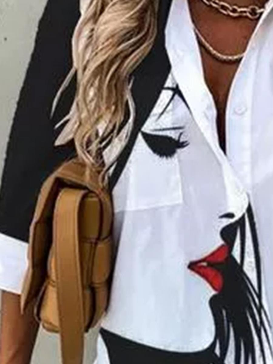 Fashion Printed Loose Pocket Shirt