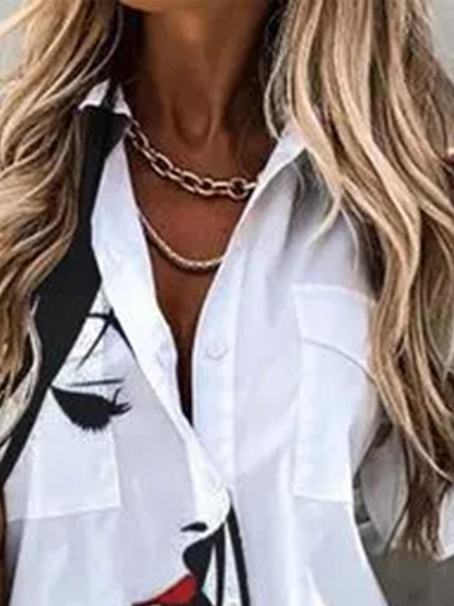 Fashion Printed Loose Pocket Shirt