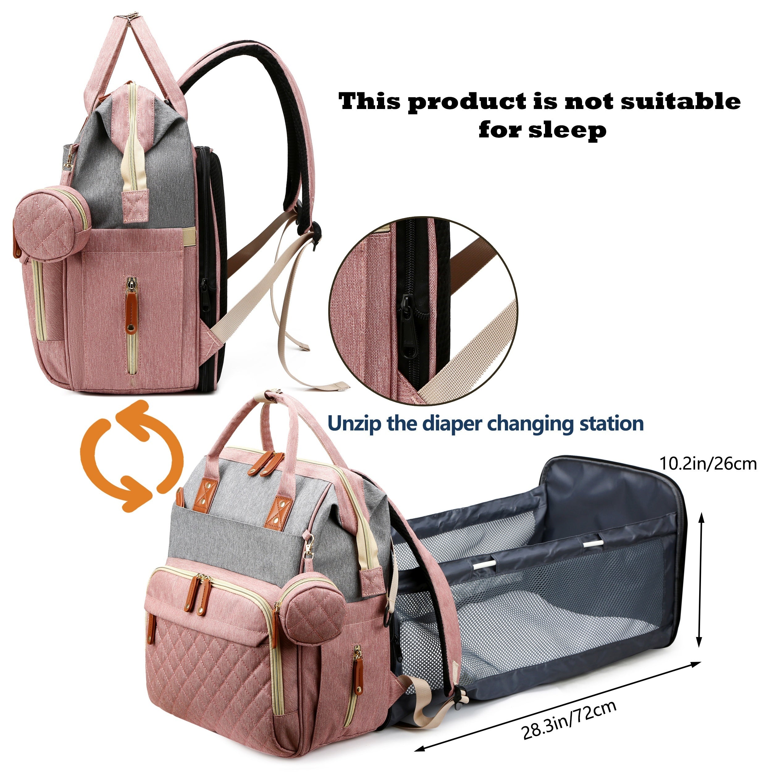 Diaper Bag Backpack, Trendy Bag, Diaper Backpack Bag With A Changing Station, Multifunction Waterproof LarTravel Back Pack, Christmas, Halloween, Thanksgiving Day Gift