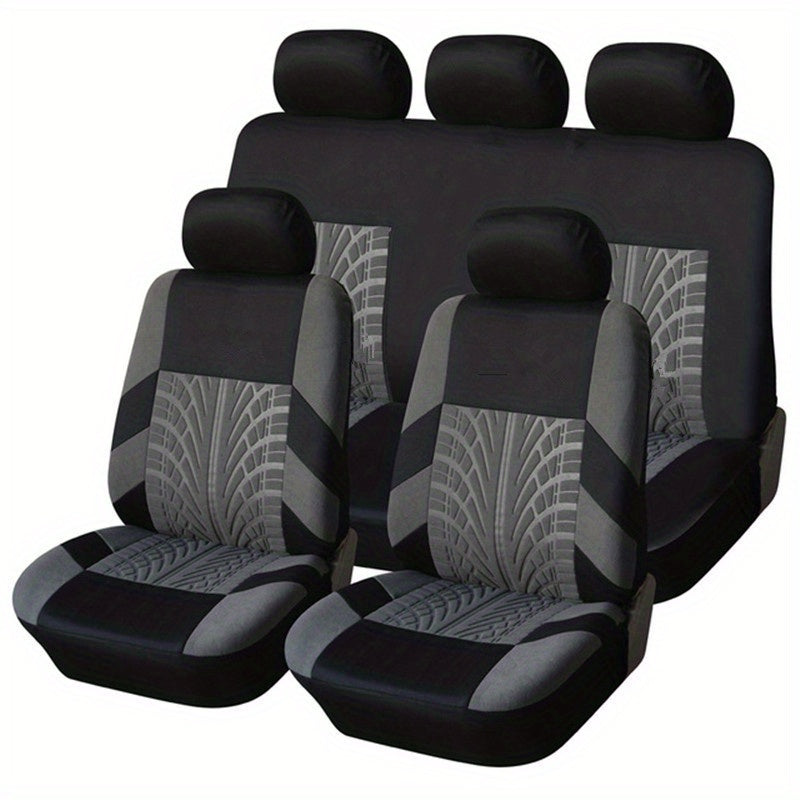 9pcs/Set 5 Seats Car Seat Covers, Breathable Split Automotive Front Rear Seat Cushion Covers, Vehicle Seat Protectors Universal For Cars, Trucks,