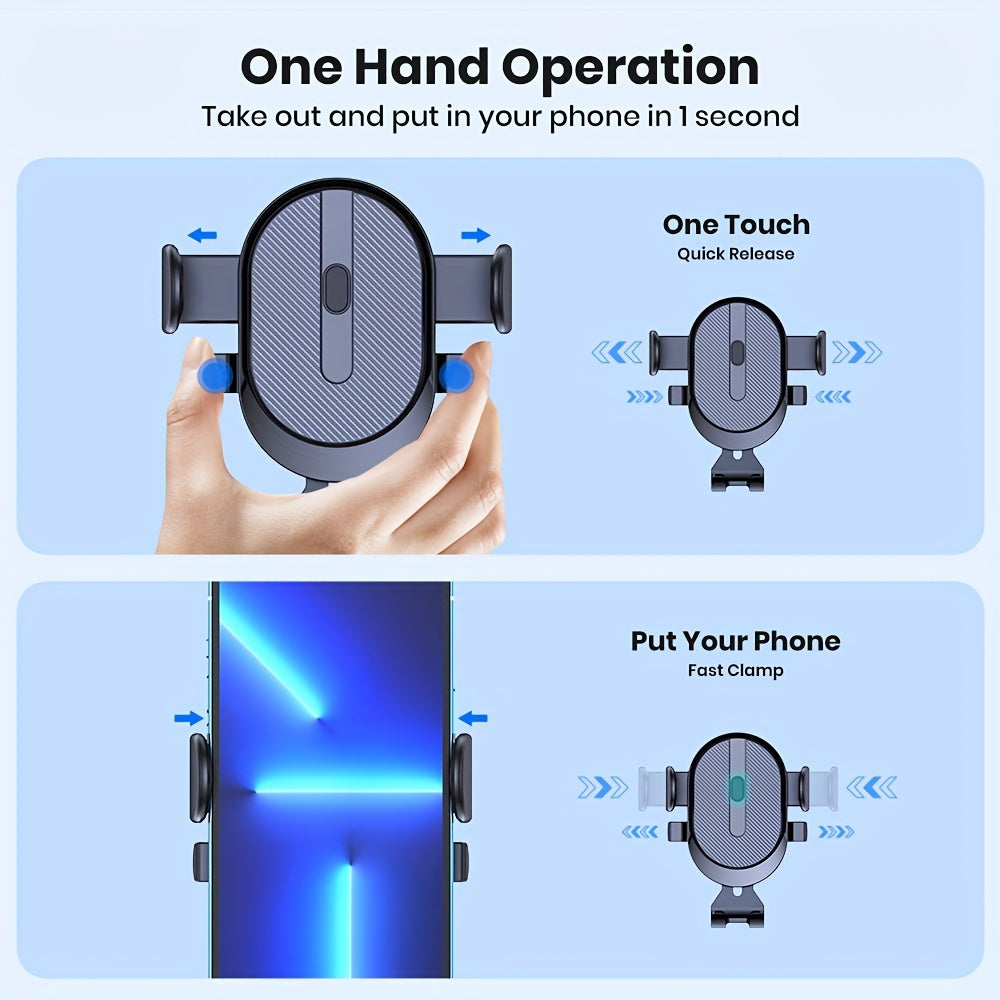 Car Phone Holder Mount, TOPK [2023 Upgrade Auto Locking] Universal Phone Holder With Hook Clip For Car Air Vent Compatible With  Samsung Etc.