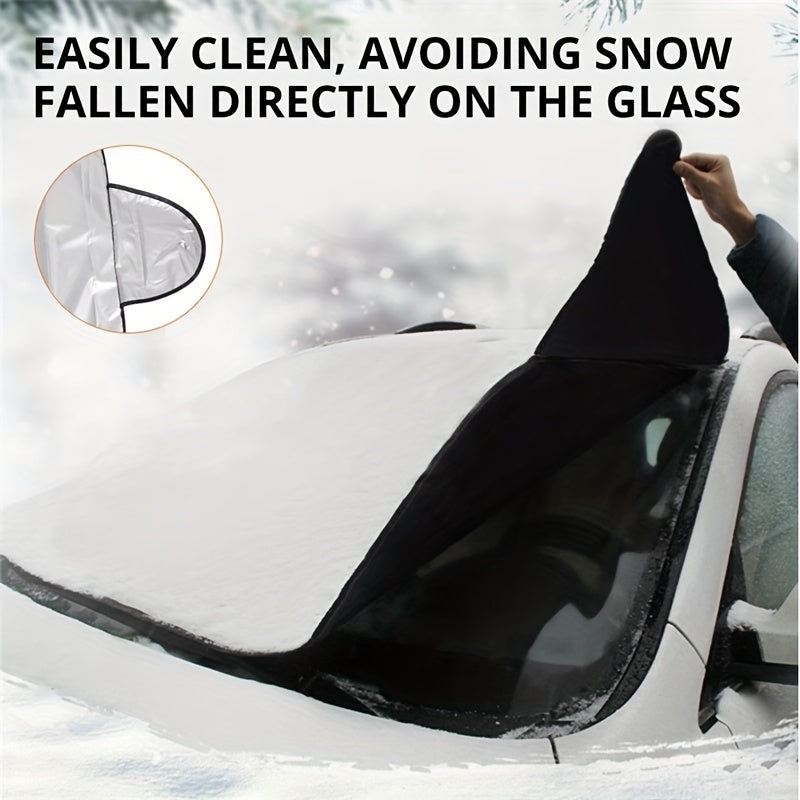 1pc Keep Your Car Protected From Snow And Sun With Our Foldable Windshield Cover