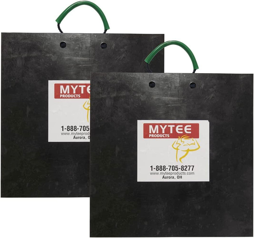 Mytee Medium Outrigger Pad 18" x 18" x 1.5" Thick for Crane, Wrecker, Tow Truck, Service Truck - Black (2 Pack)