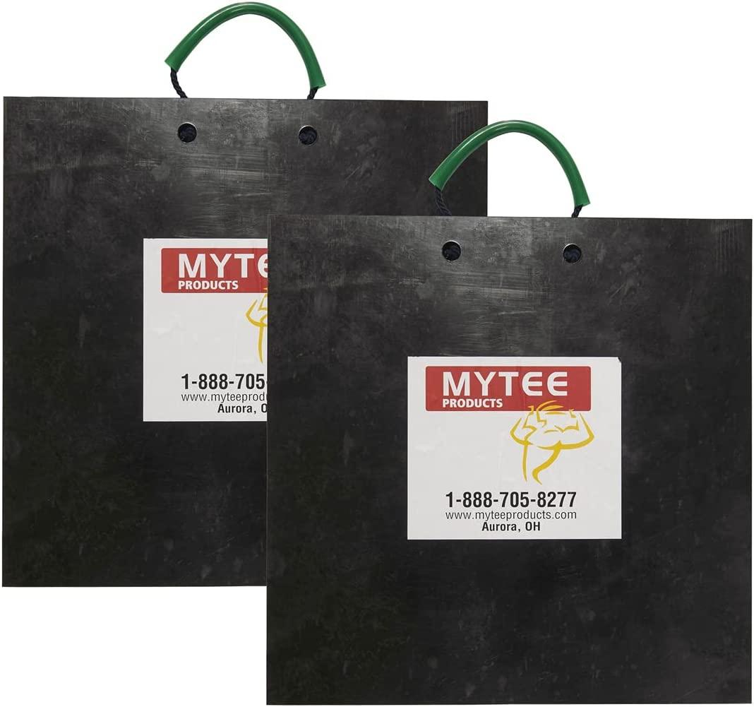 Mytee Medium Outrigger Pad 18" x 18" x 1.5" Thick for Crane, Wrecker, Tow Truck, Service Truck - Black (2 Pack)