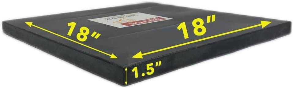 Mytee Medium Outrigger Pad 18" x 18" x 1.5" Thick for Crane, Wrecker, Tow Truck, Service Truck - Black (2 Pack)