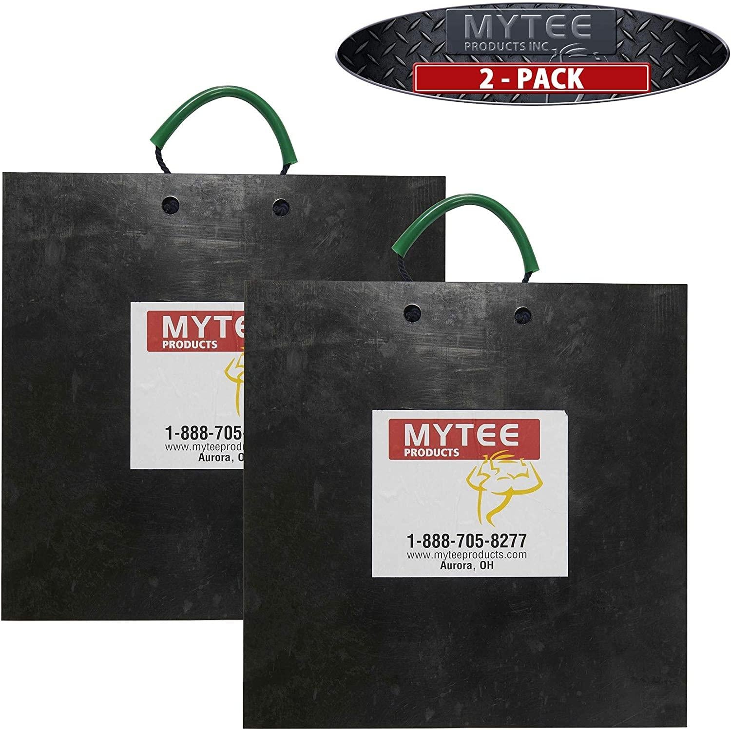 Mytee Medium Outrigger Pad 18" x 18" x 1.5" Thick for Crane, Wrecker, Tow Truck, Service Truck - Black (2 Pack)