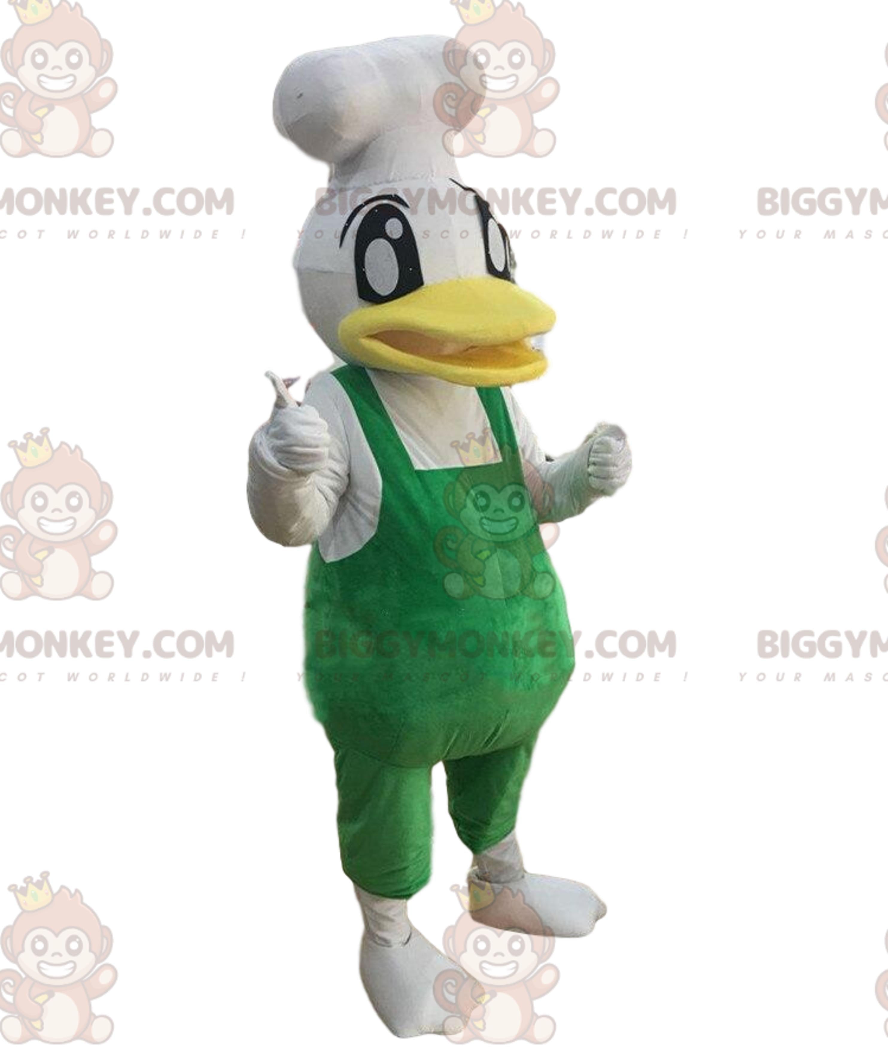 BIGGYMONKEYmascot costume of cook duck, chef costume, giant duck