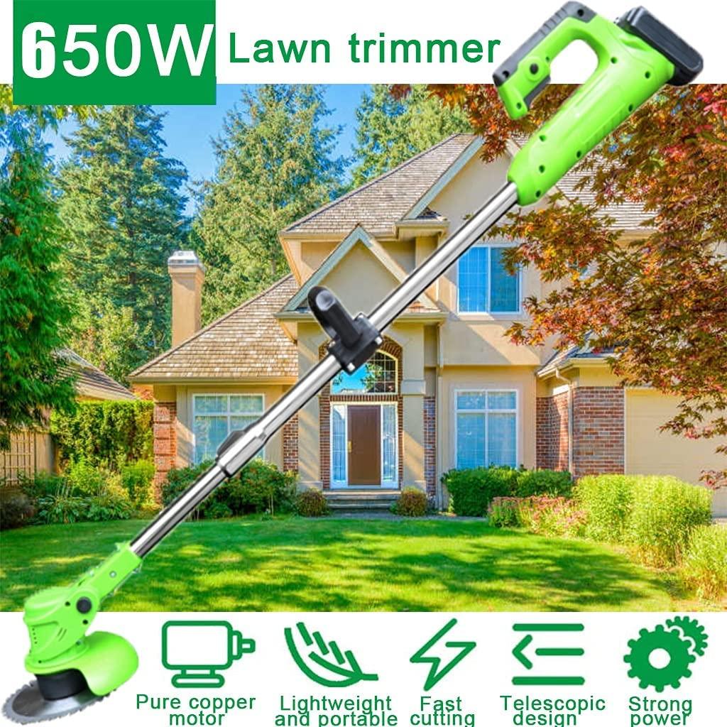 Cordless Lawn Mower with 24V Battery, Multi Function Brushless Wireless Lithium Electric Lawn Mower, Shrub Machine, Sawing Small Harvester, for Garden Trimming, Villa Lawn Trimming
