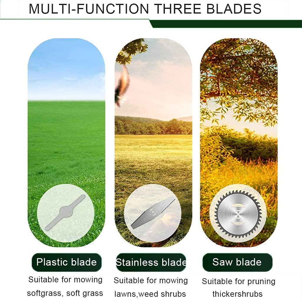 Cordless Lawn Mower with 24V Battery, Multi Function Brushless Wireless Lithium Electric Lawn Mower, Shrub Machine, Sawing Small Harvester, for Garden Trimming, Villa Lawn Trimming