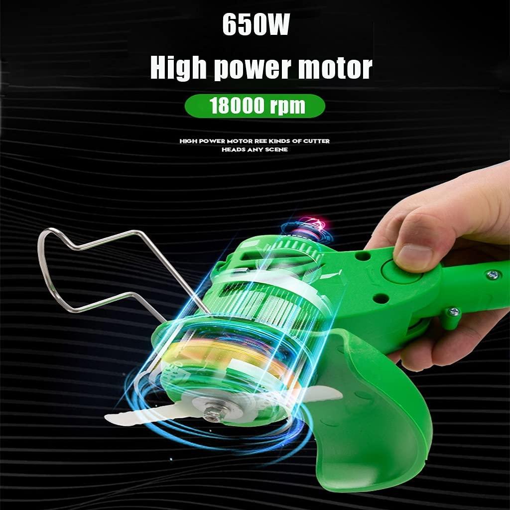 Cordless Lawn Mower with 24V Battery, Multi Function Brushless Wireless Lithium Electric Lawn Mower, Shrub Machine, Sawing Small Harvester, for Garden Trimming, Villa Lawn Trimming
