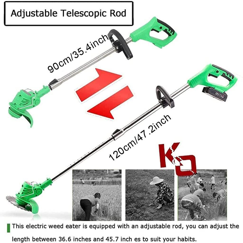 Cordless Lawn Mower with 24V Battery, Multi Function Brushless Wireless Lithium Electric Lawn Mower, Shrub Machine, Sawing Small Harvester, for Garden Trimming, Villa Lawn Trimming