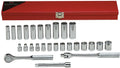 Wright Tool 377 3/8" Drive 6 Point Standard and Deep Socket Set (27-Piece)