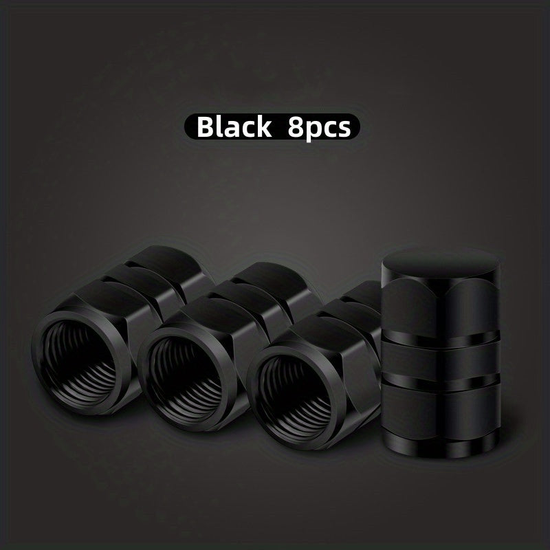 4/8pcs Aluminum Alloy Tire Valve Caps - Dustproof &amp; USA AIR Compatible - For Cars, Motorcycles &amp; Trucks