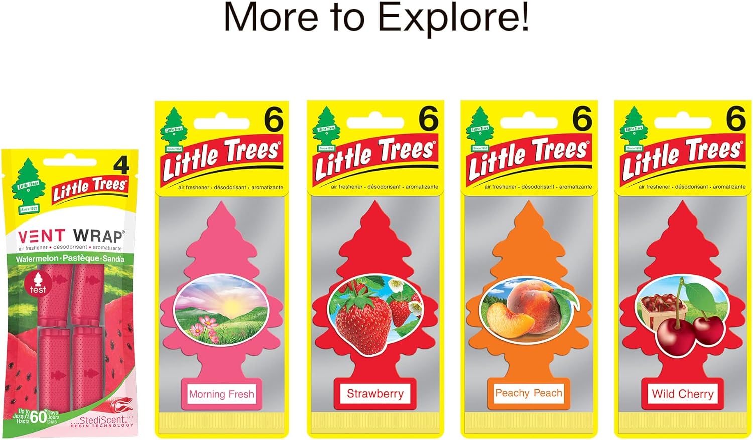 LITTLE TREES Air Fresheners Car Air Freshener. Hanging Tree Provides Long Lasting Scent for Auto or Home. Watermelon, 24 Air Fresheners