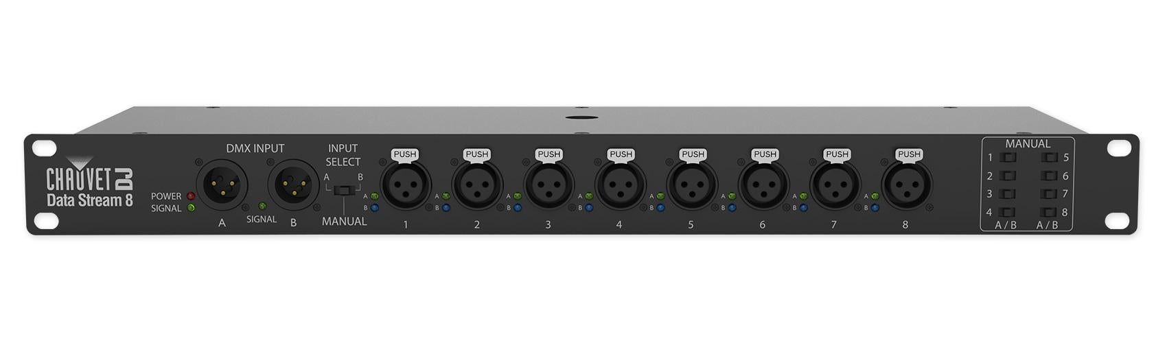 Chauvet Data Stream 8 DMX Splitter To Distribute+Boost Signals+LED Fog Machine