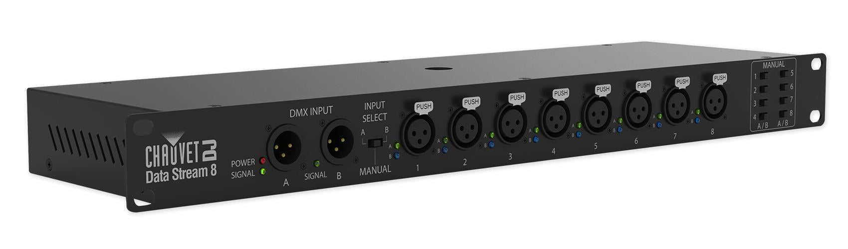 Chauvet Data Stream 8 DMX Splitter To Distribute+Boost Signals+LED Fog Machine
