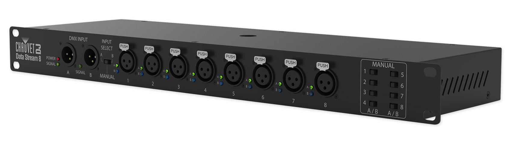 Chauvet Data Stream 8 DMX Splitter To Distribute+Boost Signals+LED Fog Machine