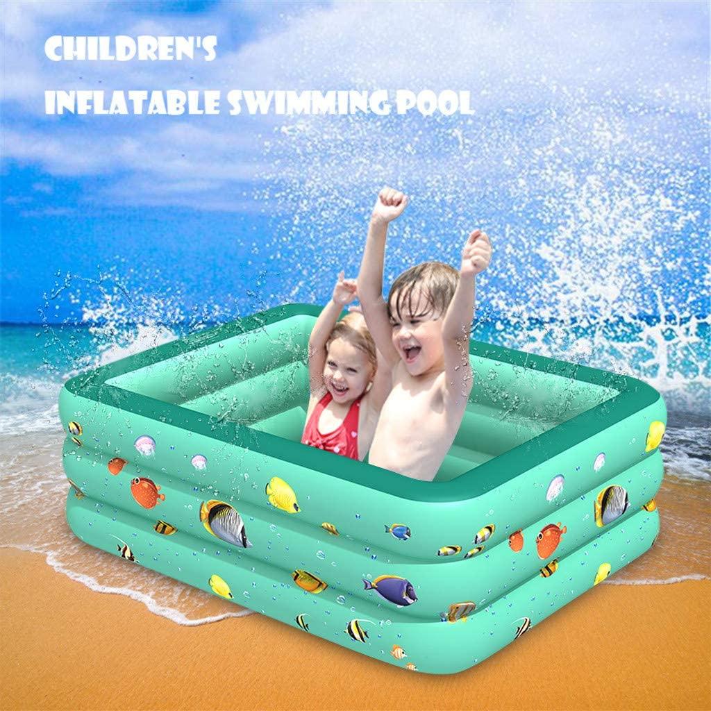 Pinkpaopao Swimming Pool for Kids, 51x 33.4X 19.7in Inflatable Kiddie Pool, Blow UP Swimming Pool for Outdoor, Backyard, Above Ground, Garden, Adults, Famlily, Babies Toddlers Ages 3+