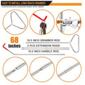 14PCS Car Tool Kit: Roadside Emergency Kit with Long Reach Grabber, Air WedBag Pump, Non-Marring Wed&amp; Carrying Bag - Essential Automotive Kit!