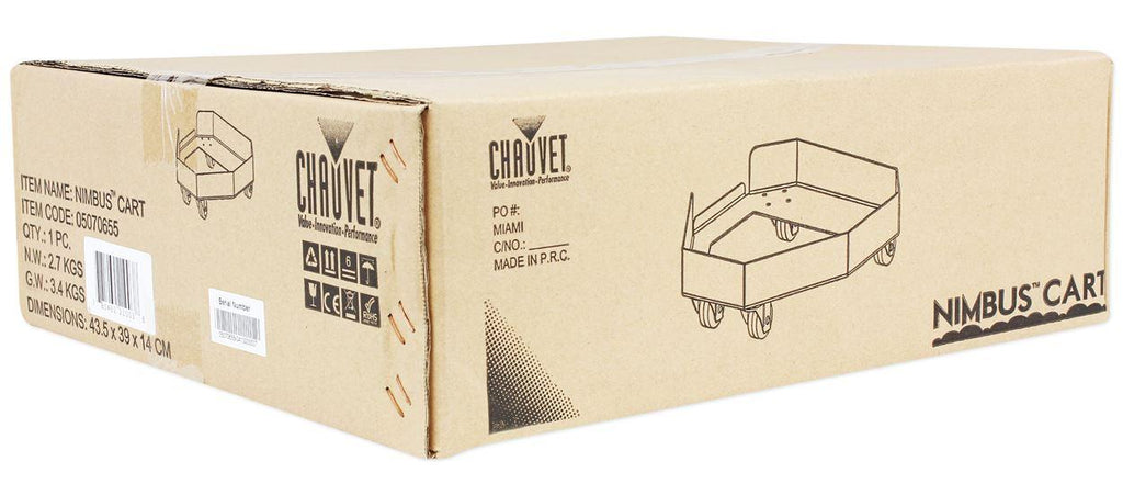 Chauvet DJ Nimbus Plug/Play Dry Ice Fog Machine+Nimbus Cart+2 Strobe Lights