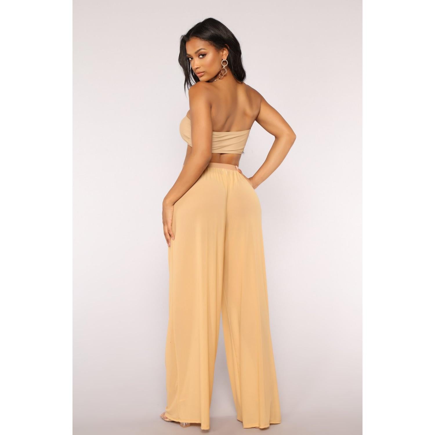 see through wide leg high waist trousers
