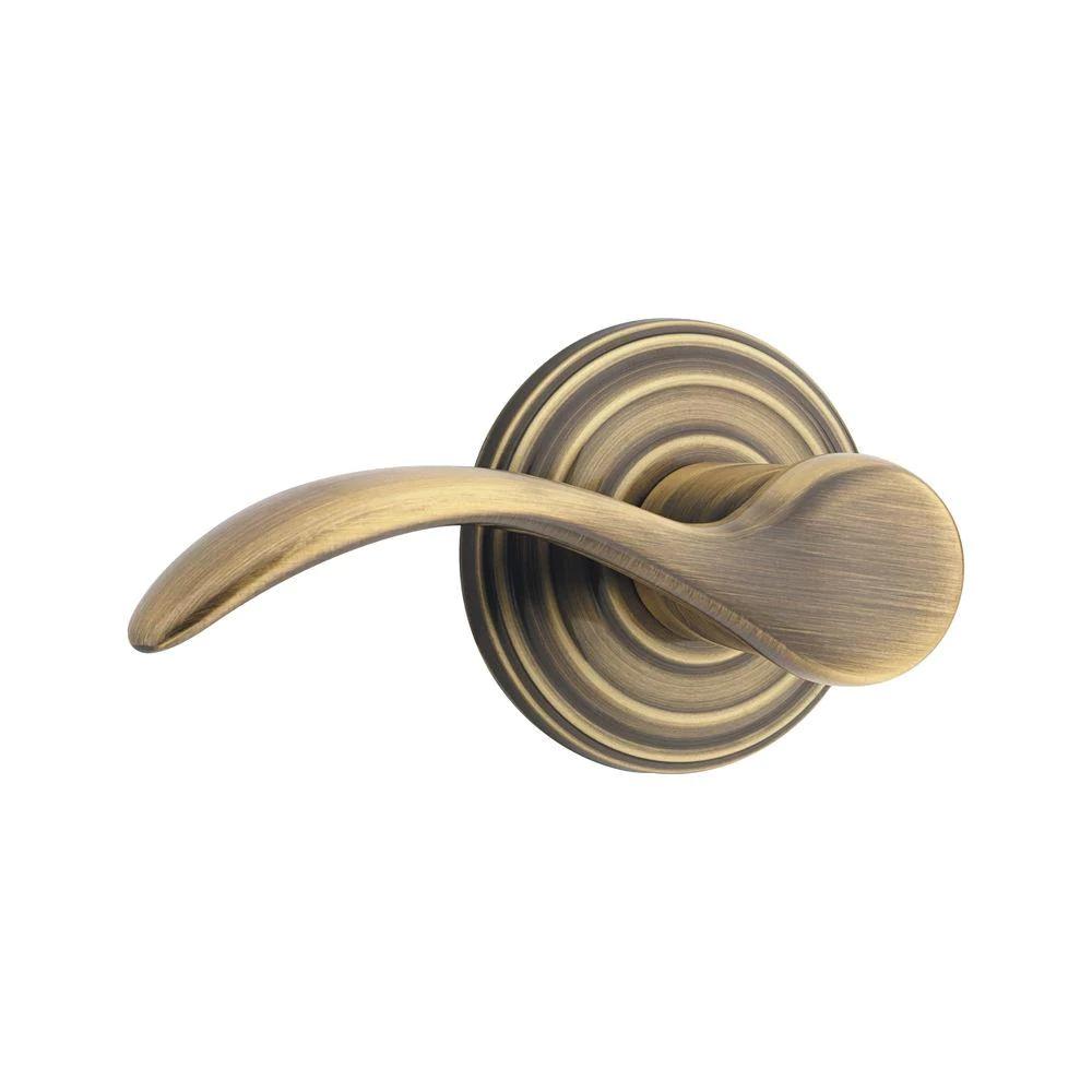 Pembroke Antique Brass Left-Handed Half-Dummy Door Lever