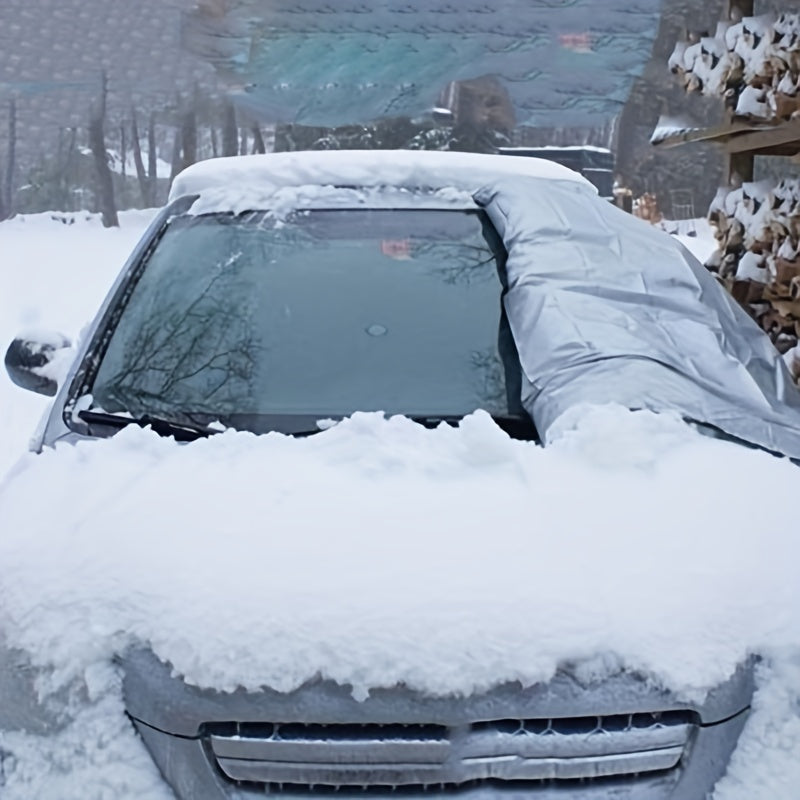 1pc Keep Your Car Protected From Snow And Sun With Our Foldable Windshield Cover!