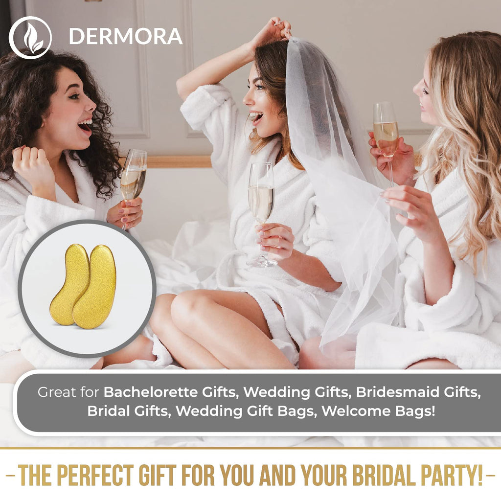 DERMORA Skin Treatment Mask 24K Gold Eye Mask - 50 Pairs Eye Gels - Rejuvenating Treatment for Dark Cirlce,Puffiness,Refresh,Revitalizing,Travel,Wrinkles