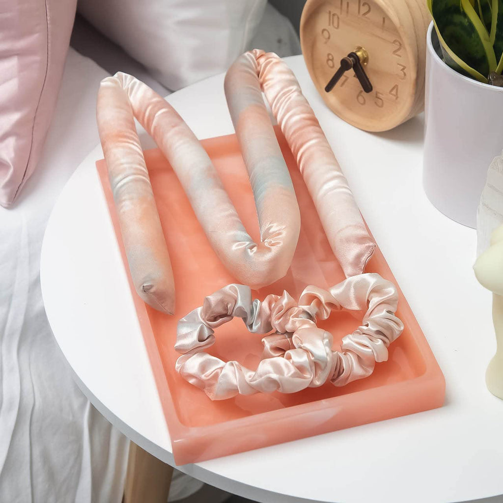 Kitsch Satin Heatless Curling Set - Hair Rollers for Heatless Curls | Heatless Hair Curlers &amp; Hot Rollers | Hair Curlers to Sleep in | Heatless Curling Rod Headband | Heatless Curler (SunsetTieDye)