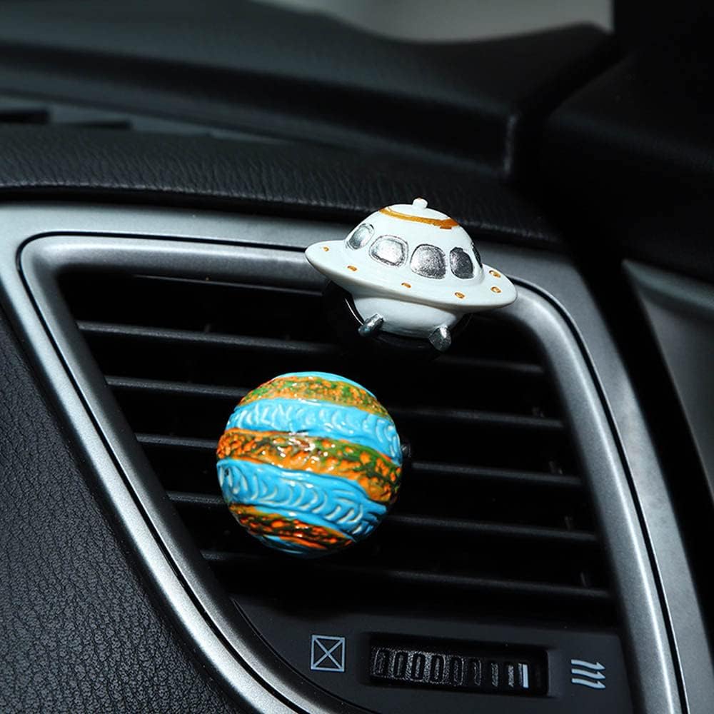 ZOSTLAND Astronaut Resin Car Air Freshener Vent Clip,Cartoon Car Vent Clip,Automotive Interior Decoration Accessories, Personalized Car Decorations,Car Decor Gift for women,men (4pcs Universe)