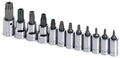 SK Hand Tools 19768 12-Piece 1/4-Inch and 3/8-Inch Drive Tamper-Proof Torx Bit Socket Set