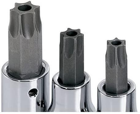 SK Hand Tools 19768 12-Piece 1/4-Inch and 3/8-Inch Drive Tamper-Proof Torx Bit Socket Set