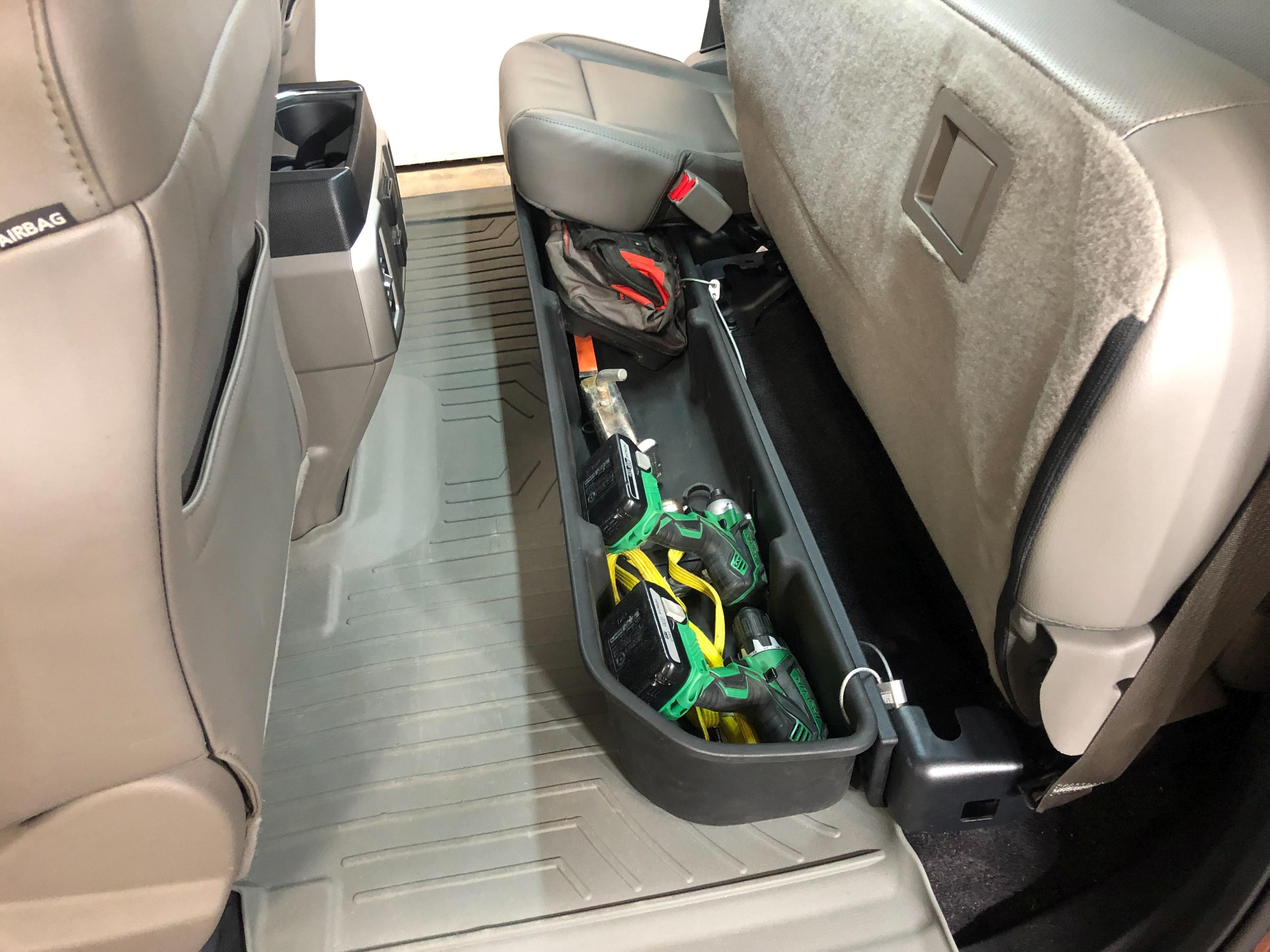 Red Hound Auto 2 Under Seat StoraBox Compatible with Ford F-150 Super Cab (2015-2019), F-250 F-350 F-450 F-550 Super Duty SuperDuty (2017-2019) SuperCab Only Underseat System Set of 2