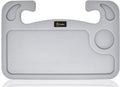 EcoNour 2 in 1 Car Steering Wheel Tray (Grey) | Multipurpose Car Steering Wheel Desk for Laptop and Food | Car Tray for Eating | Steering Wheel Accessories