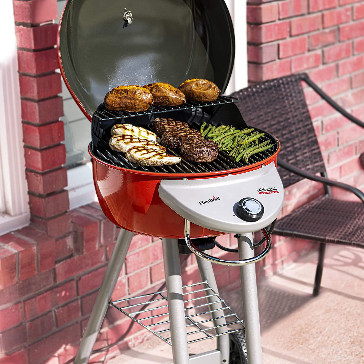 20602109 Patio Bistro Tru-Infrared Electric Grill, Red