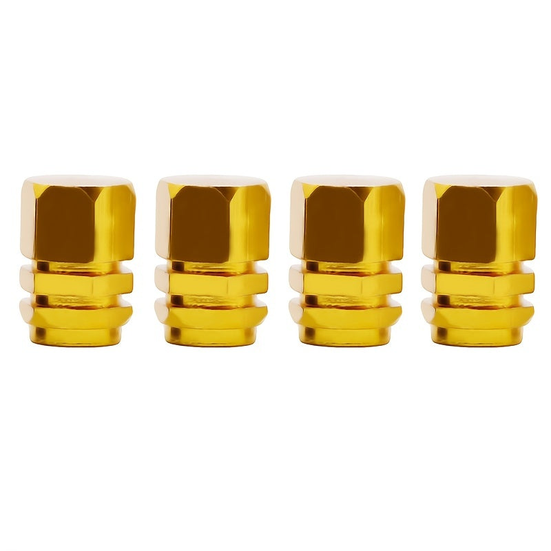 4/8pcs Aluminum Alloy Tire Valve Caps - Dustproof &amp; USA AIR Compatible - For Cars, Motorcycles &amp; Trucks