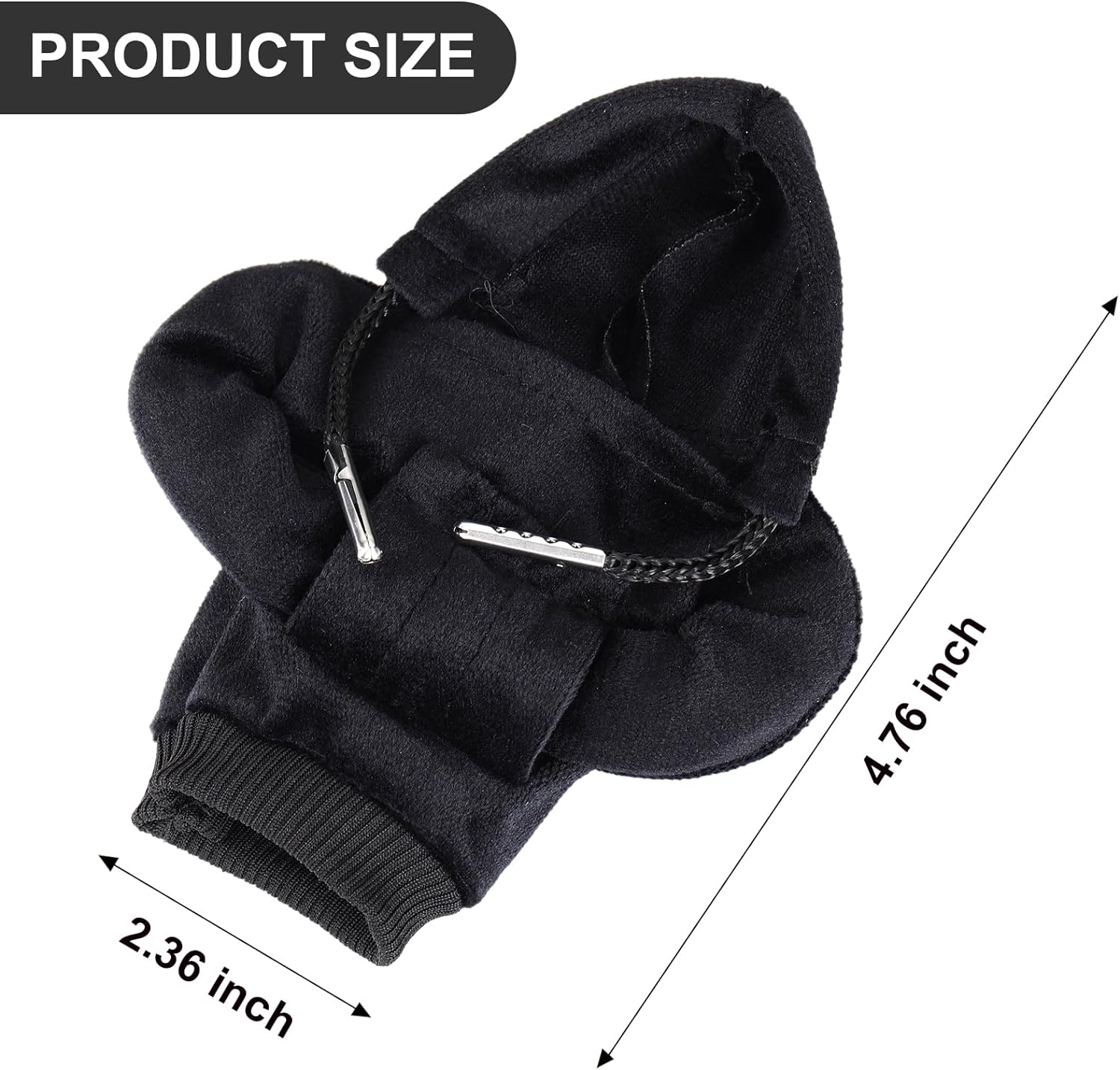 ZHSMS Gear Shift Cover, Universal Shift Knob Cover, Funny Sweater Hoodie for Gearshift, 4.7 Inch Car Shifter Stick Protector Decoration (Black White)