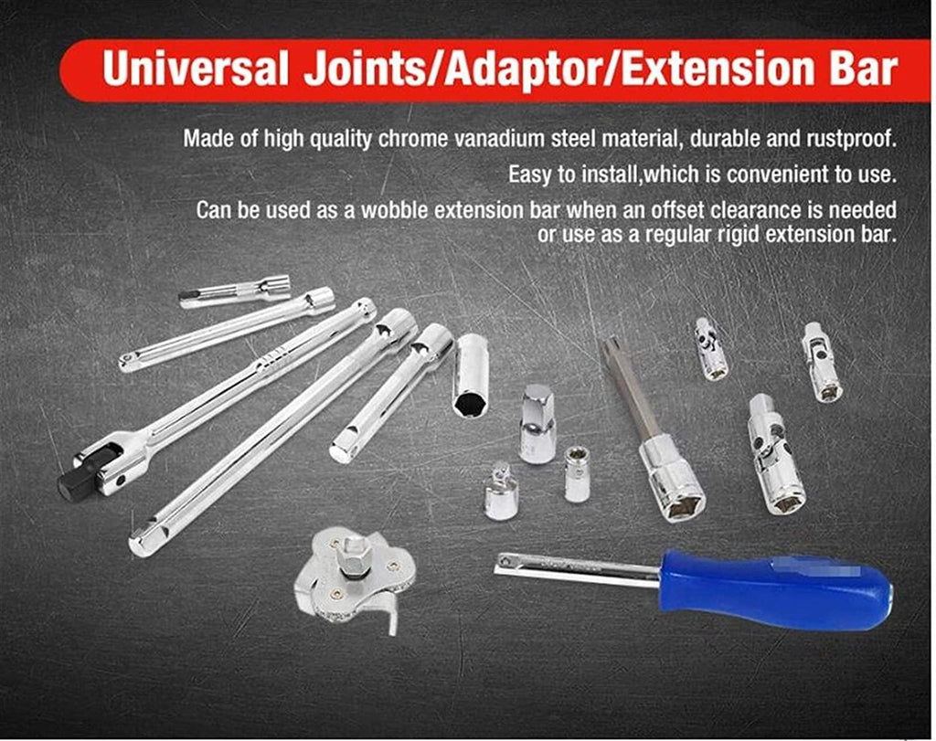Tool Set Hand Tools For Car Repair Ratchet Spanner Wrench Socket Professional Bicycle Car Repair Tool Kits (Color : W003025AE)