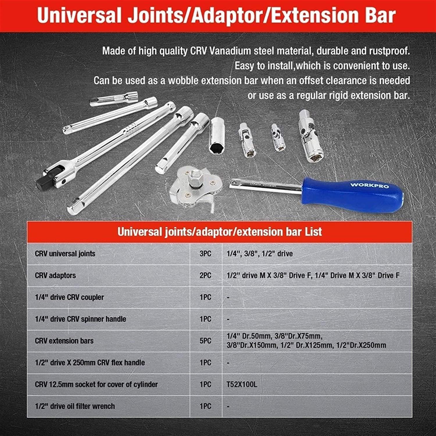 Tool Set Hand Tools For Car Repair Ratchet Spanner Wrench Socket Professional Bicycle Car Repair Tool Kits (Color : W003066A)